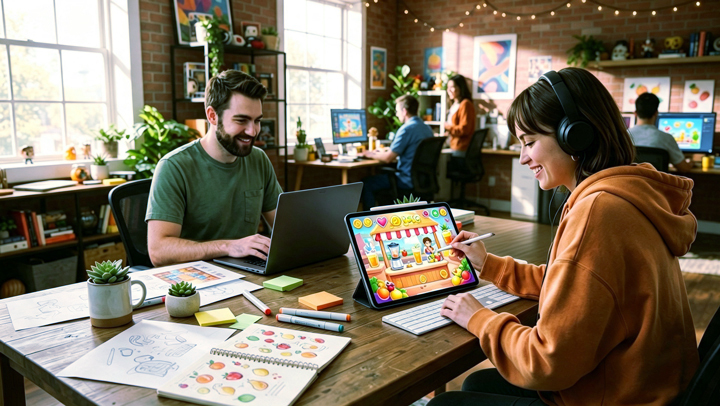 Anjuyou team creating casual mobile games